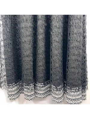 Lapis Women’s Black Crochet Lace Maxi Skirt Size M Boho Tiered thumbnail 4