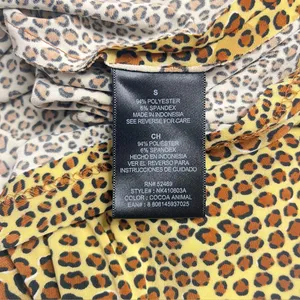 Norma Kamali animal print dress long sleeved v‎ neck ruched size small stretchy thumbnail 9