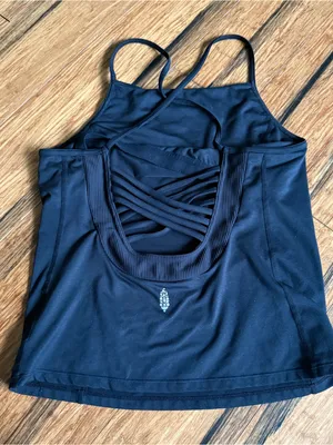 Free People Black Batter Up Tank Top thumbnail 1