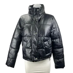 Hollister Women's Black Full Zip Snap Long Sleeve Puffer Coat Jacket Size S thumbnail 1