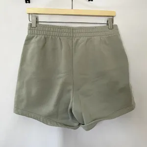 Abercrombie & Fitch green gray fleece shorts pockets pull on women's size S y2k thumbnail 4