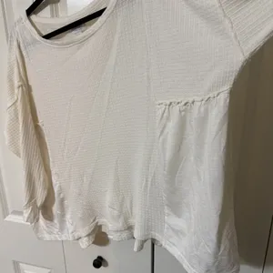 Women's True Craft Lightweight Flowy Cream Top‎ Sz Small Boho Cottage Core thumbnail 2