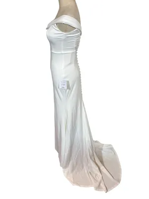 NWT Lulus Arienne White Off-the-Shoulder Mermaid Maxi Dress- Still Full Price thumbnail 9