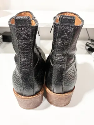 Madewell The Perrie Leather Ankle Boot Pebbled Black Side Zipper Size 7.5 thumbnail 4