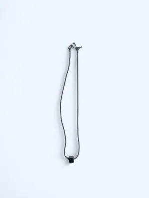 Minimalist Vintage Cube Pendant Necklace by Trifari thumbnail 1