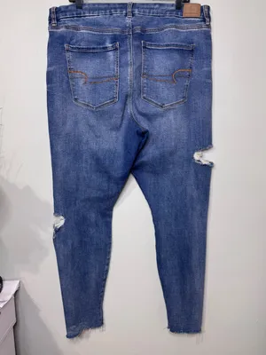 American Eagle Curvy Super Hi Rise Jeggings Skinny Jeans Ripped Frayed Size 18 thumbnail 6