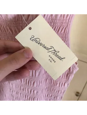 Universal Thread NWT Women's Pink Smocked A-Line Dress Size XS thumbnail 7