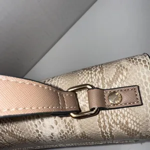 Dune London Embossed Snake‎ Print Designer Lux Crossbody Gold Straw Wicker Purse thumbnail 7