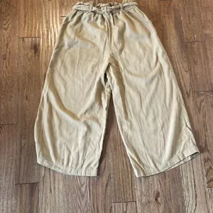 Forever 21 linen blend tan wide leg tie waist pant thumbnail 8