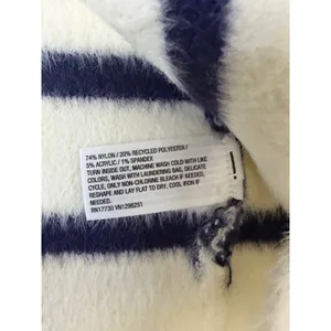 A New Day Womens 1X Navy White Striped Fuzzy Knit Cardigan Gold Buttons NEW thumbnail 5
