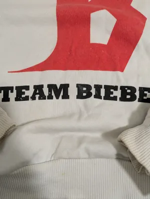 Divided By H&M Justin Bieber Team Bieber White Cropped Hoodie Size Medium thumbnail 5