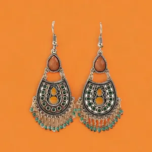 Bohemian Beaded Gypsy Tassel Drop‎ Earrings thumbnail 3