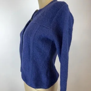 Vintage Pendleton Blue Wool Tailored Cropped Button-Up Jacket Preppy‎ XS-S thumbnail 7