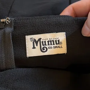 Show me your mumu upton off shoulder solid black high slit‎ maxi dress xxs thumbnail 9