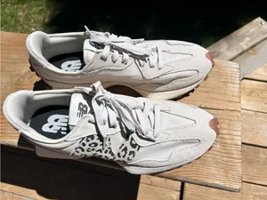 New Balance 327 Sea Salt Leopard Print Sneakers Size 11.5 Womens 10 Mens thumbnail 5