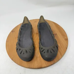 Crocs Adrina III Jelly Flat Brown Cutout Slip On Comfort Shoes Womens Size 8 thumbnail 2