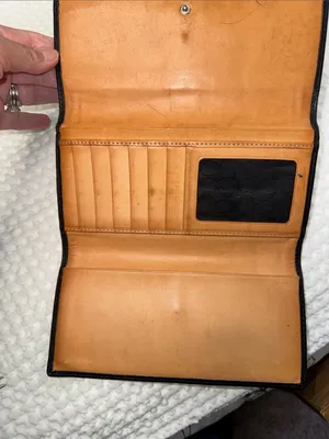 Coach Black Leather Buckle Continental Wallet- Vintage thumbnail 6