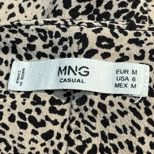 MNG Mango Beige Leopard Animal Print Sleeveless Slit Cami Tank Midi Dress Size 6 thumbnail 4