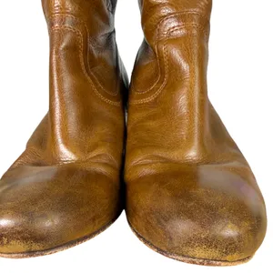 Frye 3470656-COG Carson Wedge Ankle Booties Cognac Brown Size 9.5 thumbnail 3