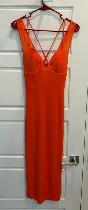 Selfie Leslie Dress Midi Orange thumbnail 1