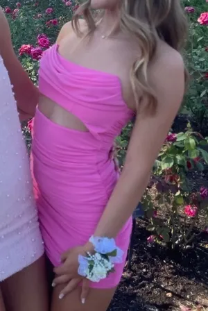 Pink Hello Molly Strapless Cut-out Mini Deess thumbnail 1