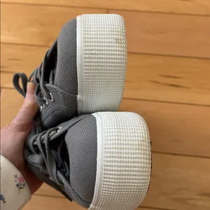 Superga Gray Canvas Platform Sneakers thumbnail 8