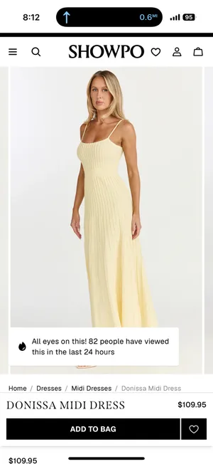 NWT Showpo DONISSA MIDI DRESS size 6 thumbnail 2