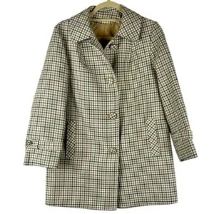 Susan Lynn Vintage Houndstooth Plaid Peacoat Jacket thumbnail 1