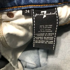 7 For All Mankind Criss Cross Denim Jeans Women's Size 24‎ Trendy thumbnail 10