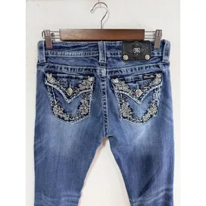 Miss Me Jeans Signature Bootcut Embellished Women's 28 Blue JP7087B Western Boho thumbnail 4