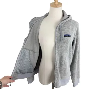 Patagonia Shearling Hoodie Full Zip Grey Sz S thumbnail 10