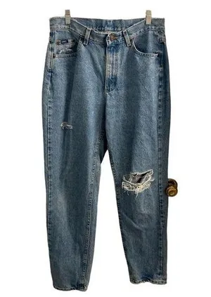 Vintage Lee Mom Distressed Light Wash Jeans - Waist Size 32 thumbnail 1