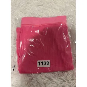 Skims Cotton Rib Boxer Shorts in Sugar Pink Medium thumbnail 7