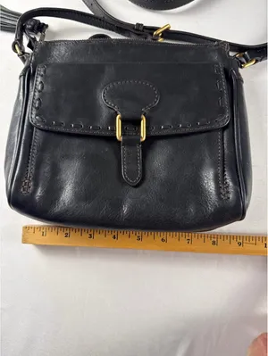 Dooney & Bourke Classic Black Leather Crossbody Bag thumbnail 2