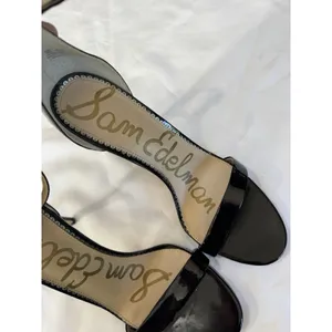 Sam Edelman Patti Black Patent Ankle Strap Sandals Heels Size 9 thumbnail 5
