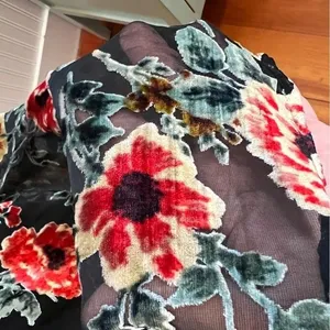 Miss Me Floral Burnout Velvet Shift‎ Dress Sleeveless Black Small thumbnail 10