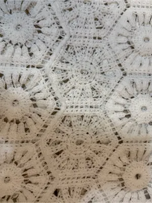 Bohemian Cutwork Crochet Cover-Up Dress In White thumbnail 2