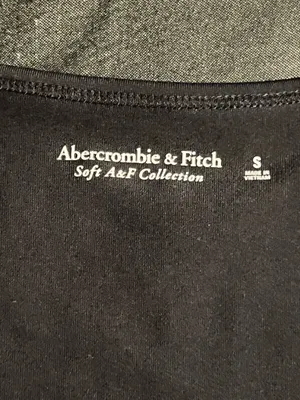 Womens S NWT Abercrombie & Fitch Scoop Neck Black Long Sleeve Thong Bodysuit thumbnail 7