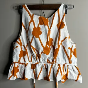 Maeve keyhole back peplum top size 0 thumbnail 6