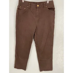 Lauren Jeans Co Ralph Lauren Womens Jeans Brown Straight Leg Stretch 10 thumbnail 3