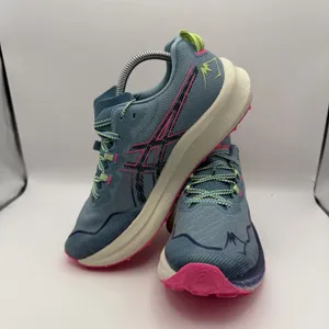 Asics‎ Fujispeed 2 Trail Running Shoe Gris Blue Pink 1012B515-400 Women's 8 New thumbnail 5