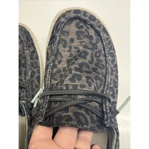 Hey Dude Shoes Wendy Sox Leo Brown Women’s Size 6 Slip On Loafer Fabric Leopard thumbnail 4