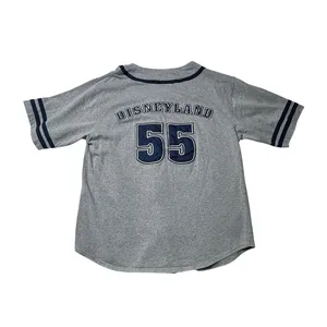 Disney Disneyland 55th Anniversary Mickey Mouse Baseball Jersey Gray Navy Small thumbnail 4