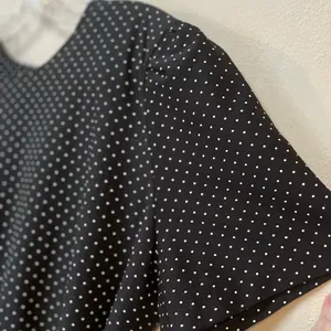 Vintage Tabby of California Black Polka Dot Belted Dress Size 16 thumbnail 4
