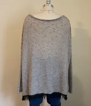 Striped Knitted Fringe Top thumbnail 4