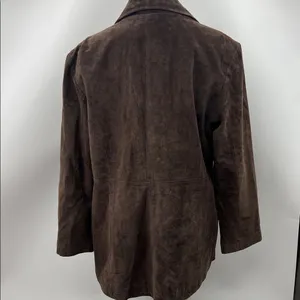 Women's Brown Leather Jacket Size XL thumbnail 6