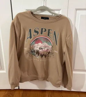 Cute hoodie Brown Size M thumbnail 1
