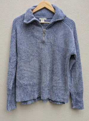 Christian Siriano Women's Sweater Soft Blue Size Medium thumbnail 1
