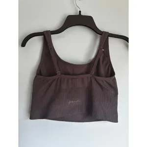 Victoria's Secret PINK Active Sports Bra Bralette Gray Longline Stretch L thumbnail 7
