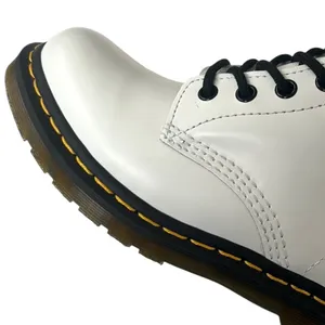 Like New Dr. Martens 1460 Smooth Leather Lace-Up Boots White Size 7 Retail $170 thumbnail 8